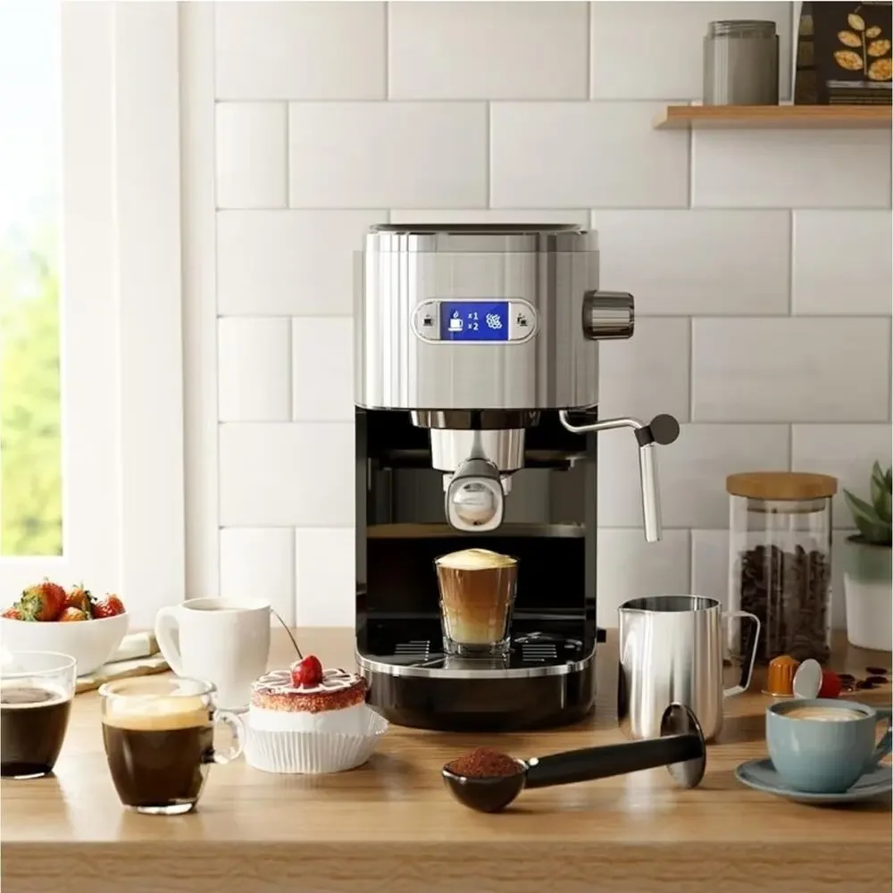 Espresso Machine, Cafissimo Pod Compatible 20 Bar w/ Manual, Kismile #CM8054-BLK